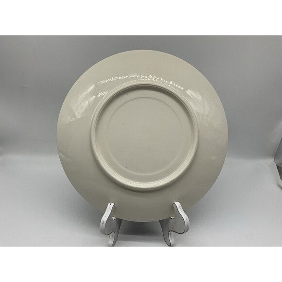 Japanese Vintage Koi Fish and Lotus Blue 12" Charger/Small Platter Collectible - Picture 9 of 14